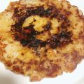poan70's cooksnap of when they made モチモチ美味しい〜★チーズ大根餅★.