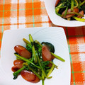 ﾁｲﾁｬﾝﾏﾏ's cooksnap of when they made 簡単*小松菜とソーセージのピリ辛炒め.