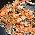 ひなっ's cooksnap of when they made 人参と椎茸とピーマンのたらこ炒め.