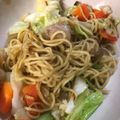 CS555's cooksnap of when they made もつ鍋リメイク♪もつ焼きそば.