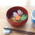 runa10's cooksnap of when they made 蒲鉾飾り切り　福ねずみ.