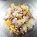 あたりめっこ's cooksnap of when they made 山芋と白菜のひき肉炒め.