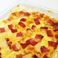 くっくペタ's cooksnap of when they made メイクイーンとグリュイエールチーズのグラタン.