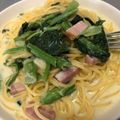 12ryumam10's cooksnap of when they made 簡単!ホウレンソウと鮭のクリームパスタ.