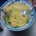 BAJLゆうくんママ's cooksnap of when they made キムチとシーフードのクリームパスタ.