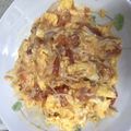 クックZAW5QI☆'s cooksnap of when they made トマトとベーコン入りスクランブルエッグ.