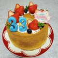 クックP6FA7E☆'s cooksnap of when they made シフォンケーキデコレーション♡.