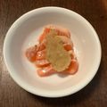 四児のハハ's cooksnap of when they made 炙りとろサーモンおろしポン酢.