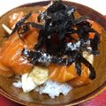 sonosa's cooksnap of when they made コストコサーモンを使った簡単丼.