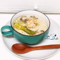 Miella's cooksnap of when they made 鶏むね肉とねぎのクリームスープ.