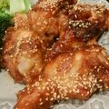 七娘★'s cooksnap of when they made 旨いっ！鳥手羽の甘辛★ごま風味.