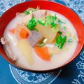 ☆３匹の子ぶた☆'s cooksnap of when they made 具だくさん♪ぽかぽかミルク豚汁.