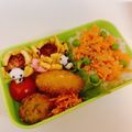 あさコロ's cooksnap of when they made お弁当に♪♪ひまわりウインナー☆キャラ弁.