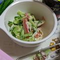 ゆけり３兄弟's cooksnap of when they made カニカマとキュウリのサラダ☆簡単.