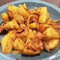 ここっこ★'s cooksnap of when they made ベーコンとじゃが芋のカレーチーズマヨ炒め.