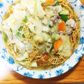 朝千葉's cooksnap of when they made 手作り揚げ麺皿うどん.