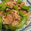 おむまんま's cooksnap of when they made ■スナップエンドウと豚肉のピリ辛味噌炒め.