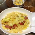 GoGo島みかん's cooksnap of when they made 焼きそうめん！カレー粉炒め♪.