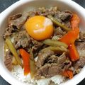 いなみよょよん's cooksnap of when they made 牛ごぼう丼.