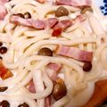 もぐもぐのんち's cooksnap of when they made 牛乳とコンソメで！カルボナーラ風うどん♡.
