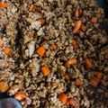 蜜柑の花's cooksnap of when they made 手抜き♪炒めるハンバーグ丼.