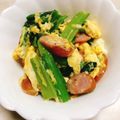 おかぶ〜ま's cooksnap of when they made ❁ウィンナー入りスクランブルエッグ❁.