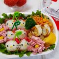 かな飯's cooksnap of when they made 簡単♡さくらんぼキティちゃん♪キャラ弁.