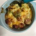 孤独のグルメおじさん's cooksnap of when they made 香薫ウインナーのポテトクリームグラタン.