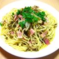 ゆうジュニア's cooksnap of when they made 高菜とベーコンの和風スパゲティー.