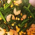 ogua's cooksnap of when they made エビとコーンとほうれん草のバター醤油炒め.