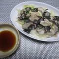 ジョングレ's cooksnap of when they made 鍋材料の野菜達で1品に☆牡蠣のレンジ蒸し.