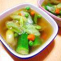 ゆうジュニア's cooksnap of when they made 白葱とコーン・枝豆のコンソメスープ.