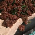 クックVOC2SF☆'s cooksnap of when they made 豆腐の牛ひき肉あんかけ.
