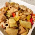 licca_t_s's cooksnap of when they made さつまいもとれんこんのポン酢鶏.