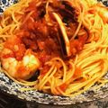 moooomin♪'s cooksnap of when they made めちゃめちゃ簡単シーフードのトマトパスタ.