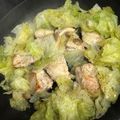 monchi。's cooksnap of when they made 糖質オフ♪鳥ももレタス蒸し.