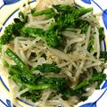 ▼シ・マーヌ▲'s cooksnap of when they made 菜の花ともやしの塩麹ナムル.