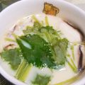 みちばたの花's cooksnap of when they made シンプル！【ホタテと三つ葉の茶碗蒸し】.