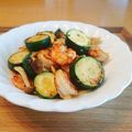 mio_t6's cooksnap of when they made ♡えびとズッキーニのガーリックソテー♡.
