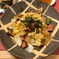 maicokesi's cooksnap of when they made 残った焼豚活用パスタ.