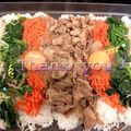 mira♪'s cooksnap of when they made 石焼き風カルビビビンバ☆ホットプレートで.