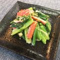 R♡Y's cooksnap of when they made 小松菜とカニかまde簡単ゴマ風味サラダ♡.