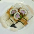 まろん☆'s cooksnap of when they made ちくわで大葉新生姜のサンド.