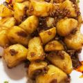 にぱりんこ's cooksnap of when they made ビールがうまい！ドライカレー風ポテト.