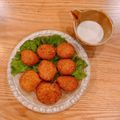 miki41's cooksnap of when they made 香菜いっぱいのファラフェル.