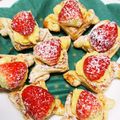 ringogood's cooksnap of when they made 簡単イチゴのカスタードパイ.