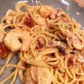 しほまつ's cooksnap of when they made 海老とアボカドのトマトクリームパスタ♨.