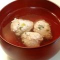 chou*'s cooksnap of when they made 余ったネギトロでつくねのお吸い物.