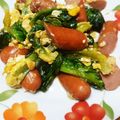 おチョコどの⭐'s cooksnap of when they made サラダ菜とソーセージの塩コショウ炒め.