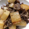 harumegmon's cooksnap of when they made 大根と牛肉の生姜炒め♪めっけ.